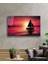 Denizde Gün Batımı Cam Tablo 4mm Dayanıklı Temperli Cam Sunset At Sea Glass Wall Art 2