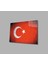 Türk Bayrağı Cam Tablo 4mm Dayanıklı Temperli Cam, Turkish Flag Glass Wall Art 1
