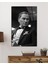 Atatürk Siyah Beyaz Dikey Cam Tablo Hediyelik Büyük Tablo Ev Ofis Dekoru 2