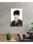 Atatürk Cam Tablo 4mm Dayanıklı Temperli Cam, Atatürk Glass Wall Art 2