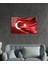 Kırmızı Dalgalı Türk Bayrağı Cam Tablo Red Wavy Turkish Flag Glass Painting 6