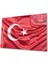 Kırmızı Dalgalı Türk Bayrağı Cam Tablo Red Wavy Turkish Flag Glass Painting 1