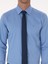 Erkek Koyu Mavi Slim Fit %100 Pamuk Klasik Gömlek 50318179-VR032 6
