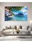 Desenlio Sahil Manzara Cam Tablo Hediyelik Büyük Tablo Ev Ofis Dekoru 1