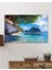 Desenlio Sahil Manzara Cam Tablo Hediyelik Büyük Tablo Ev Ofis Dekoru 3
