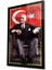 Atatürk Portre ve Türk Bayrağı Cam Tablo Modern Ev Ofis Salon Hediyelik Büyük Tablo Duvar Dekoru 1