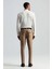Yün Kaşmir Karışım Camel Flanel Chino Pantolon 4
