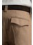 Yün Kaşmir Karışım Camel Flanel Chino Pantolon 5