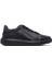 Erkek Siyah Bağcıklı Kalın Tabanlı Deri Sneaker 25WFD685318 1