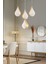 Biana 4'lü Yuvarlak Gold Damla Başlıklı Modern Salon LED Avize 1