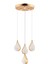 Biana 4'lü Yuvarlak Gold Damla Başlıklı Modern Salon LED Avize 2
