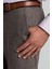 Yün Kaşmir Karışım Vizon Rengi Flanel Chino Pantolon 4