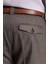 Yün Kaşmir Karışım Vizon Rengi Flanel Chino Pantolon 5