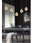 Amaya 5'li Sıralı Gold Damla Başlıklı Modern Salon LED Avize 1