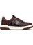 Erkek Kahverengi Bağcıklı Deri Sneaker 25WFD685418 1