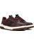 Erkek Kahverengi Bağcıklı Deri Sneaker 25WFD685418 3