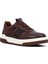 Erkek Kahverengi Bağcıklı Deri Sneaker 25WFD685418 6