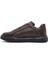 Erkek Kahverengi Bağcıklı Kalın Tabanlı Deri Sneaker 25WFD685218 2