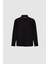 Slim Fit Siyah Italyan Yaka Armürlü Uzun Kollu Kolay Ütülenebilir Nefes Alan Dört Mevsim Gö 2HF02ORT3185 5
