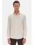 Slim Fit Bej Italyan Yaka Armürlü Uzun Kollu Kolay Ütülenebilir Nefes Alan Dört Mevsim Gömlek 2HF02ORT3185 1