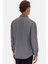 Slim Fit Antrasit Italyan Yaka Armürlü Uzun Kollu Kolay Ütülenebilir Nefes Alan Dört Mevsim Gömlek 2HF02ORT3185 8