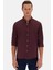 Ds Damat Slim Fit Mürdüm Oxford Düğmeli Yaka Kolay Ütülenebilir Nakış Detaylı Pamuklu Gömlek 4HC02ORT03265 2