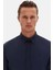 Slim Fit Lacivert Oxford Düğmeli Yaka Kolay Ütülenebilir Nakış Detaylı Pamuklu Gömlek 4HC02ORT03265 3