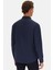 Slim Fit Lacivert Oxford Düğmeli Yaka Kolay Ütülenebilir Nakış Detaylı Pamuklu Gömlek 4HC02ORT03265 6