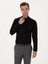 Erkek Siyah Slim Fit Uzun Kollu Basic Gömlek 50319721-VR046 3