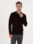Erkek Kahverengi Regular Fit Pamuk Karışımlı Polo Yaka Basic Triko Kazak 50318673-VR029 3