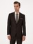 Erkek Kahverengi Slim Fit Yün Karışımlı Mikro Desenli Takım Elbise 50318869-VR029 3