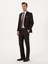Erkek Kahverengi Slim Fit Yün Karışımlı Mikro Desenli Takım Elbise 50318869-VR029 4