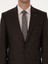 Erkek Kahverengi Slim Fit Yün Karışımlı Mikro Desenli Takım Elbise 50318869-VR029 7