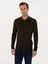 Erkek Haki Regular Fit Pamuk Karışımlı Polo Yaka Basic Triko Kazak 50318673-VR027 1