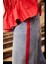 Allbucks Mint Velvet Kırmızı Şeritli Wide Leg Jean Pantolon ABAB5059 5