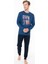 Erkek Penye Dar Paçalı Baskılı Ev Giyim Alt Üst Takım 1