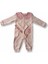 %100 Pamuk Kız Bebek Ayaklı Tulum Seti – Dantel Yakalı & Şapkalı – Pudra 2