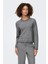 Kadın Onlfına Bisiklet Yaka Yünlü Örme Kazak 15350496 Gri 1