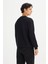 Regular Fit Normal Kesim Bisiklet Yaka Baskılı Siyah Sweatshirt 5