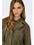 Kadın Onlfrange Püskül Detaylı Nubuk Ceket Mont 15351944 Haki 4