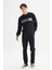 Regular Fit Normal Kesim Bisiklet Yaka Baskılı Siyah Sweatshirt 2