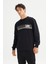 Regular Fit Normal Kesim Bisiklet Yaka Baskılı Siyah Sweatshirt 3