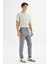 Regular Fit Normal Kesim Normal Bel Pamuklu Esnek Gri Chino Pantolon 3