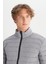 Regular Fit Normal Kesim Dik Yaka Cepli Şişme Mont 5