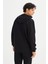 Regular Fit Normal Kesim Kapüşonlu Fermuarlı Siyah Sweatshirt Ceket 5