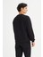 Regular Fit Normal Kesim Bisiklet Yaka Baskılı Siyah Sweatshirt 5