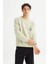 Regular Fit Normal Kesim Bisiklet Yaka Baskılı Mint Yeşili Sweatshirt 3