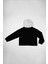 Kadın Siyah Üstü Lame Fermuarlı Kapşonlu Sweatshirt 6