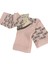 Kız Bebek Pembe Yazı Detaylı Pamuklu Mevsimlik 3'lü Set Soket Çorap 6