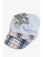 Erkek Çocuk Mavi Resimli Kareli Kasket Şapka 5